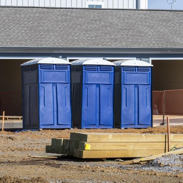 Heavy-duty construction site porta potty in Forest City, North Carolina