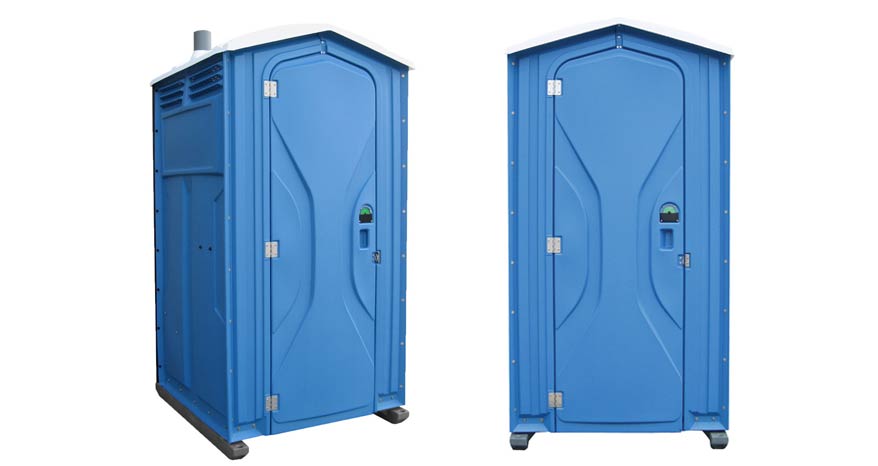 Long-term porta potty units on site in Forest City, North Carolina